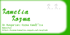 kamelia kozma business card
